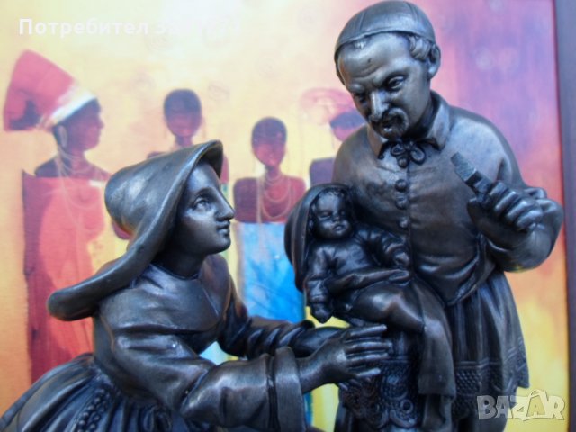 Рядък Каминен Часовник Бронз/Мрамор/Франция/ЛУИ 16/.0к.1850, снимка 12 - Антикварни и старинни предмети - 35601152