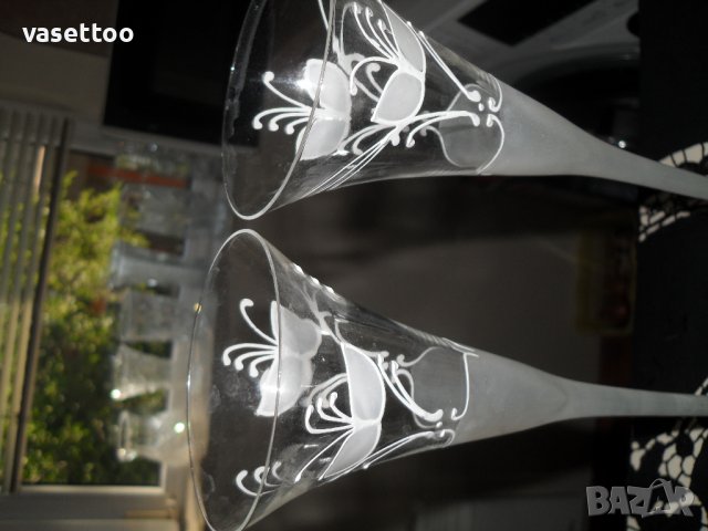 Ритуални чаши и кристален свещник, снимка 4 - Други - 37350882