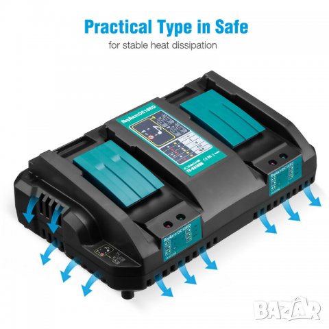 Зарядно за батериите BL MAKITA 14.4V - 18V, снимка 7 - Винтоверти - 26558281