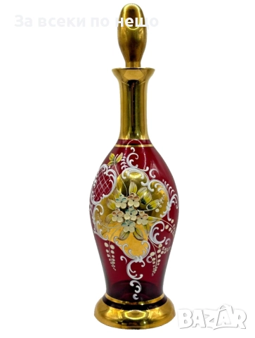 Murano Italy   Circa 1957  Bischoff Cordials Venetian Italian set with  Ruby Red end 18 k Код P1662, снимка 3 - Сервизи - 52932983