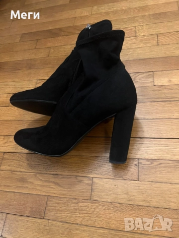 Дамски боти на ток от естествен велур Steve Madden, снимка 4 - Дамски боти - 51476540