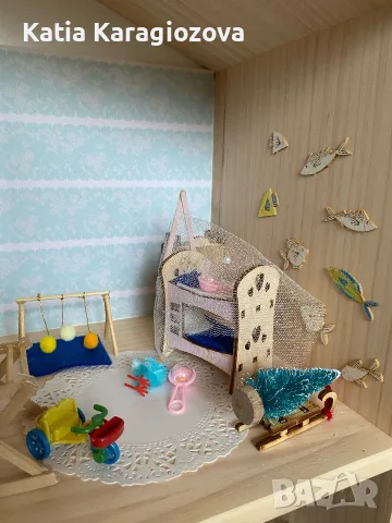 Дървена къща за кукли , снимка 2 - Кукли - 56294140