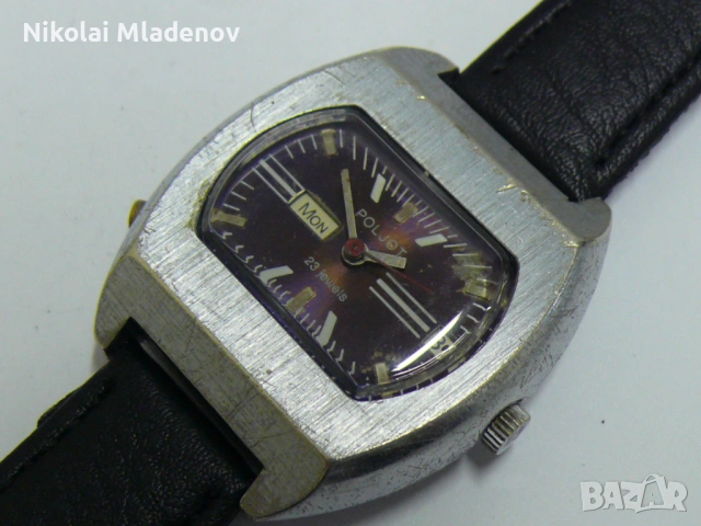 Съветски ПОЛЕТ/POLJOT Автоматичен Мъжки ръчен часовник, работещ!, снимка 9 - Мъжки - 53180601