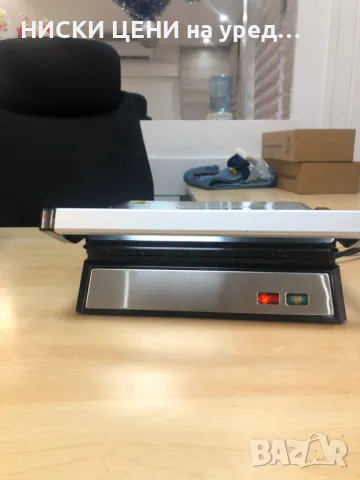 Контактен грил 2в1 PROGRESS 1000W, незалепващо покритие, снимка 2 - Скари - 48210667