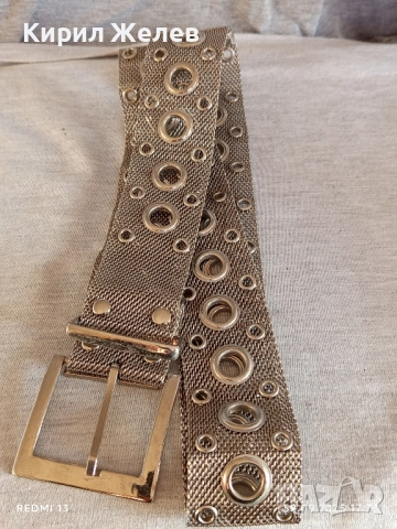 Винтидж метален колан с капси много красив стилен дизайн 30553, снимка 6 - Колани - 51894216