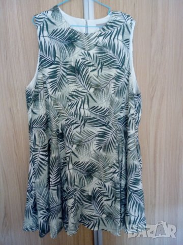 Макси рокля с десен листа, снимка 2 - Рокли - 37147162