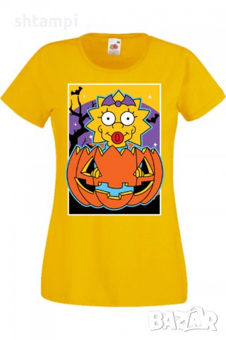 Дамска тениска The Simpsons Maggie Simpson 03,Halloween,Хелоуин,Празник,Забавление,Изненада,Обичаи,, снимка 9 - Тениски - 38154383