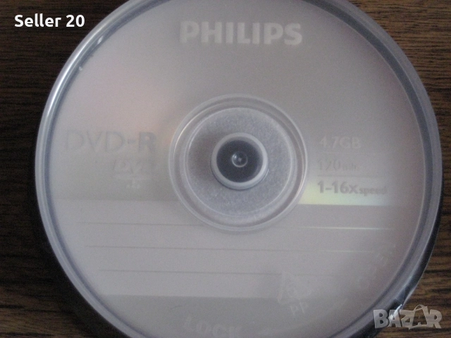 Дискове Philips за запис DVD -R, 4.7 Gb, 120 min, 1-16x
