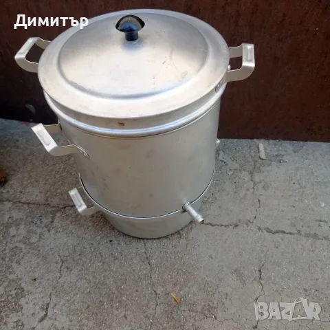 Алуминиева Соковарка - Пароварка от соца – ПЪЛЕН КОМПЛЕКТ, снимка 3 - Съдове за готвене - 55740746