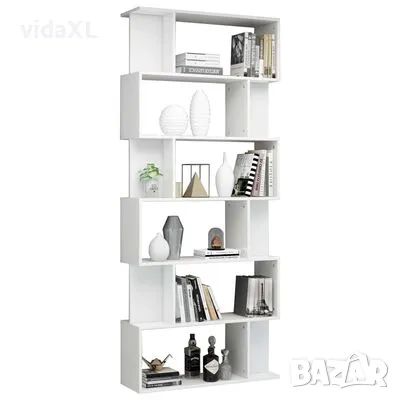 vidaXL Библиотека/разделител за стая, бял гланц, 80x24x192 см(SKU:800096), снимка 3 - Други - 49489274