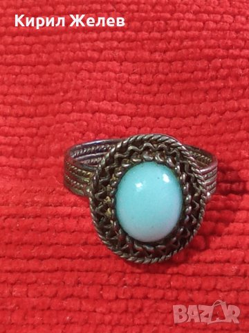 18-19 ВЕК ВЪЗРОЖДЕНСКИ СРЕБЪРЕН ТЮРКОАЗЕН ПРЪСТЕН МАЙСТОРСКА КУЮМДЖИЙСКА ИЗРАБОТКА 8351, снимка 5 - Антикварни и старинни предмети - 33737036