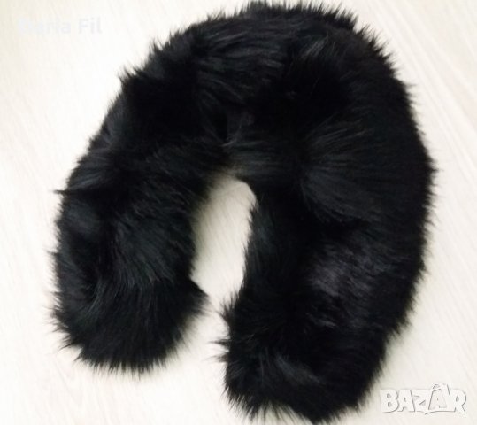 ЧЕРНО шушлеково яке с подвижна пухена яка ХХС размер, снимка 6 - Якета - 30437077