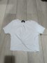 Бяла къса тениска , снимка 1 - Корсети, бюстиета, топове - 42224739