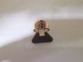 Златен пръстен с лилав аметист , снимка 4