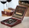 НОВ КОМПЛЕКТ АКСЕСОАРИ ЗА ВИНО В ЛУКСОЗНА ДЪРВЕНА КУТИЯ. СЕТ ЗА ВИНО ШАХ. ШАХМАТНА ДЪСКА 2V1, снимка 2