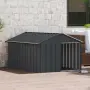 vidaXL Кучешка къща антрацит 116,5x153x81,5 см поцинкована стомана, снимка 3
