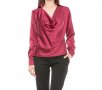 Стилна дамска блуза в бордо марка Lisa Moretti, снимка 1 - Блузи с дълъг ръкав и пуловери - 29107873