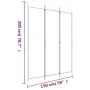 vidaXL Параван за стая, 3 панела, антрацит, 150x200 cм, текстил, снимка 8