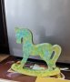 дървена играчка декорация конче люлка , снимка 1