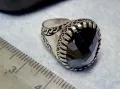 РАЗКОШЕН СКЪПОЦЕНЕН СРЕБЪРЕН ПРЪСТЕН СРЕБРО 925 с ОГРОМЕН БЛЕСТЯЩ ЮВЕЛИРНО ФАСЕТИРАН МАРКАЗИТ 27206, снимка 11