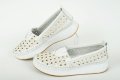 НОВО! Бели дамски обувки от естествена кожа, снимка 1 - Дамски ежедневни обувки - 40412131