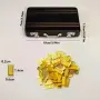 Реплика Метално Куфарче със 120 броя златни кюлчета злато работещи закопчалки миниатюра декоративно, снимка 4
