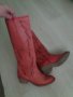 ЛЕТНИ ботуши от ЕСТЕСТВЕНА КОЖА в коралово-оранжев цвят, снимка 2