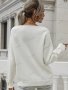 Дамски широк пуловер с маншет и копчета, 2цвята - 023, снимка 4