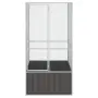 vidaXL Клетка за птици антрацит 111x107x211,5 см поцинкована стомана, снимка 2