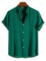 Мъжка модна модерна ежедневна риза с къс ръкав и яка, 7цвята - 023, снимка 5