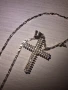 Сребърен кръст със синджирче, снимка 1