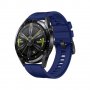Силиконова каишка HUAWEI Watch GT 3, GT 3 Pro – 42/ 46mm синя, снимка 1 - Смарт часовници - 38088568