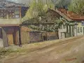 РАДОСЛАВ ПЕТРОВ картина "Старата кръчма" пейзаж масло 1968 г, снимка 5