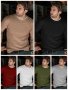 Мъжки пуловер с кръгло деколте, 6цвята - 023