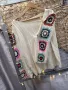 страхотна плетена блуза пачуърк XL + чанта, снимка 7