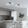 EIDISUNY черен LED плафон с два ринга и дистанционно, снимка 5