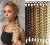 Плетена дълга опашка екстеншън с ластик за коса, синтетична коса, снимка 6