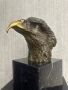 Луксозна бронзова скулптура на Орел върху черен мрамор – 27 см, снимка 2
