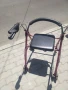 Сгъваема проходилка ролатор с мека седалка. Регулиране височината на ръкохватките. За инвалиди, възр, снимка 5