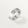 CARTIER Love White Gold 3 Diamonds Classic Model Пръстен, снимка 7