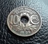 Стара монета 10 сантима 1929 г. Франция - красива !