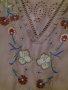 ИЗКЛЮЧИТЕЛНО КРАСИВА риза/блуза с бродерия и дантела в цвят пепел от рози , снимка 3