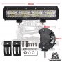 2 БРОЯ 31 СМ 240W 12-24V LED BAR, LED БАР, LED фар, диодни фарове, хал, снимка 2