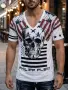 Мъжка тениска Philipp Plein - с ефектен принт, снимка 1