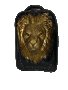 НОВА Черна раница, чанта, 3D златен лъв, регулируеми презрамки , снимка 2