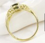 Дизайнерски женски златен пръстен със сапфир и диаманти, снимка 3