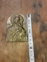 Стара икона бронз Богородица масивна и тежка, снимка 6