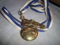 СТАР ПОЗЛАТЕН СПОРТЕН МЕДАЛ с ЛЕНТА ФУТБОЛ ЗЛАТНА ТОПКА ОБУВКА 30648, снимка 5