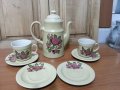 Стар български порцелан чайник и чаши за кафе , снимка 1