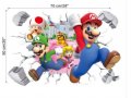 3D Супер Марио и Луиджи Super Mario самозалепващ стикер лепенка за стена, снимка 2
